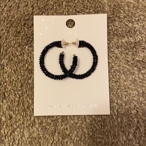 Black hoop earrings